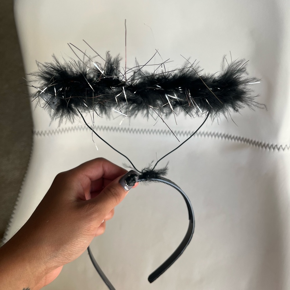 Black Light Up Angel Halo Headbands for costumes